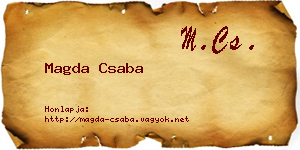 Magda Csaba névjegykártya