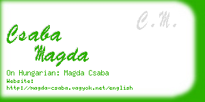 csaba magda business card